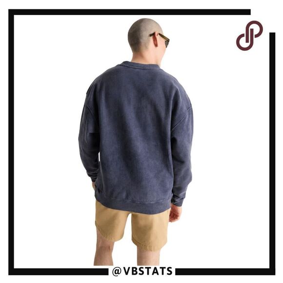 Chubbies Men's Black to Basic Crewneck Sweatshirt Charcoal Size Small NWT - Picture 2 of 15